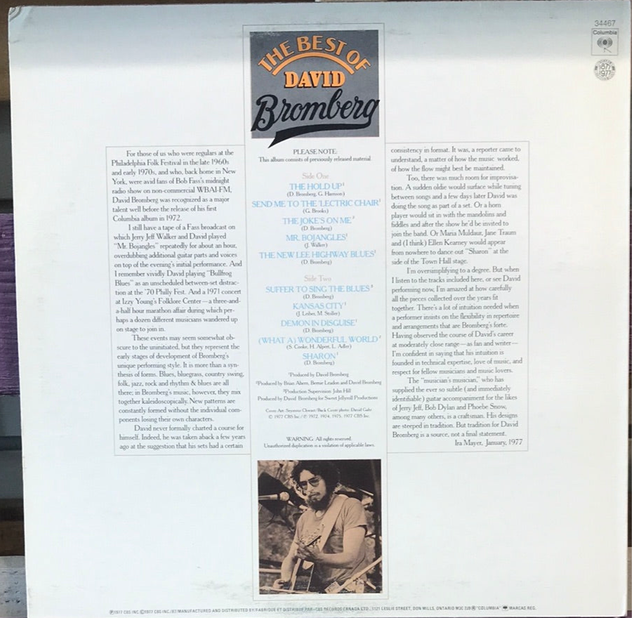 David Bromberg - Out Of The Blues The Best Of David Bromberg