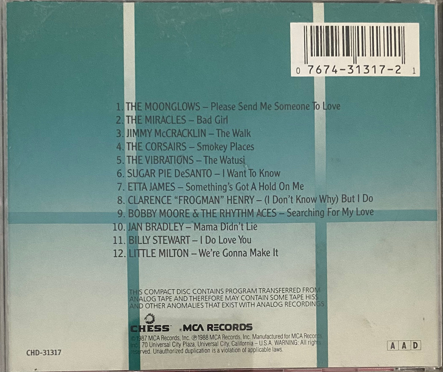 Various — The Best Of Chess:Rhythm & Blues Vol. One