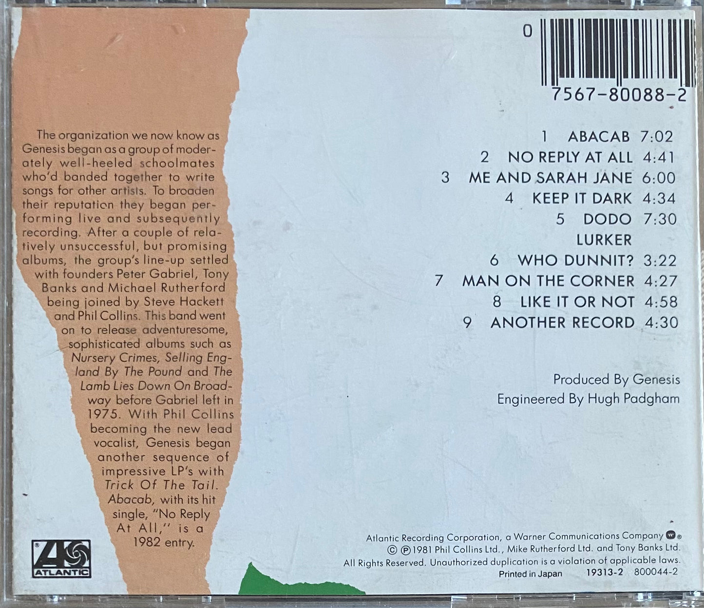 Genesis — Abacab