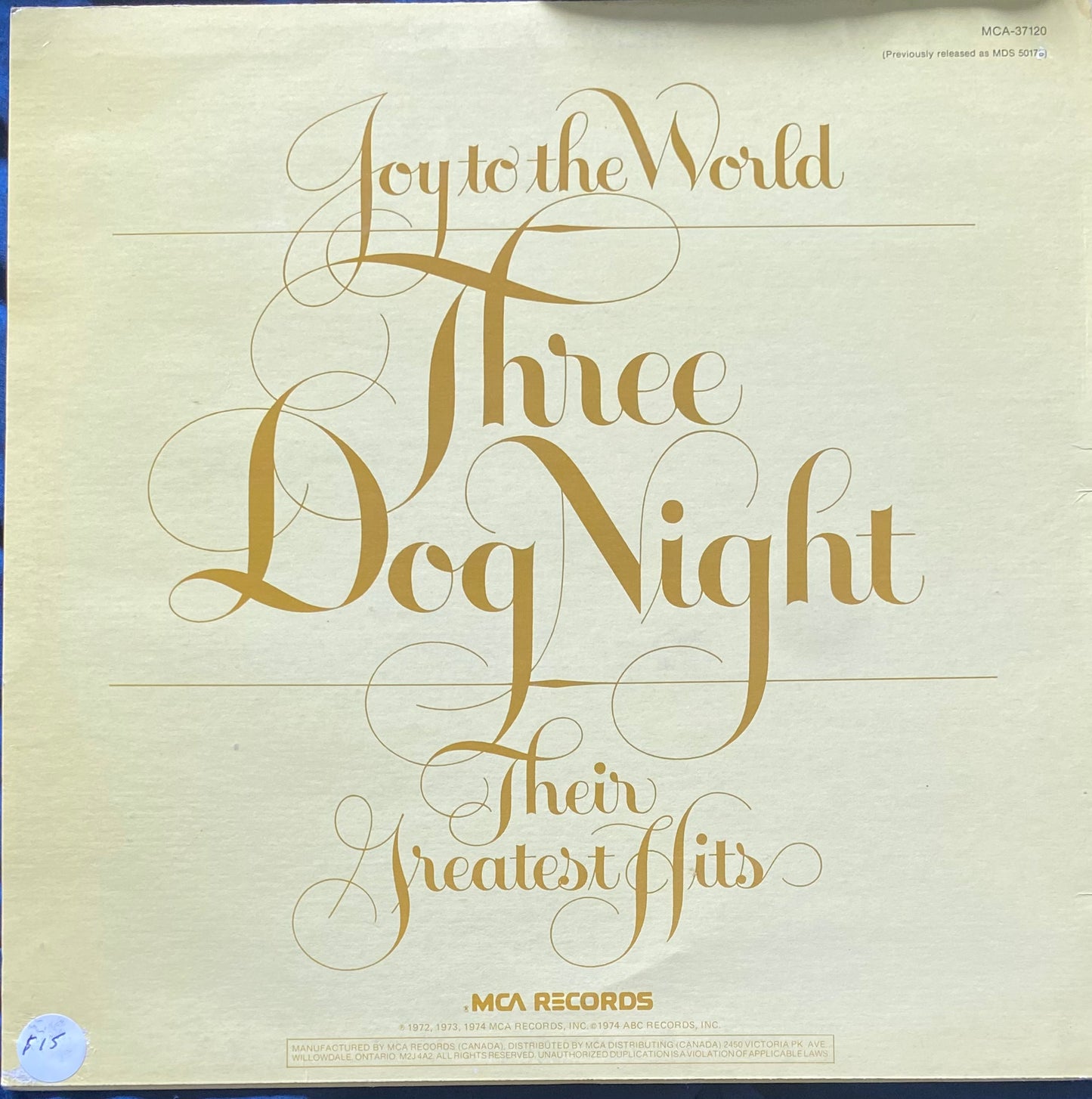 Three Dog Night — Joy To The World: Their Greatest Hits