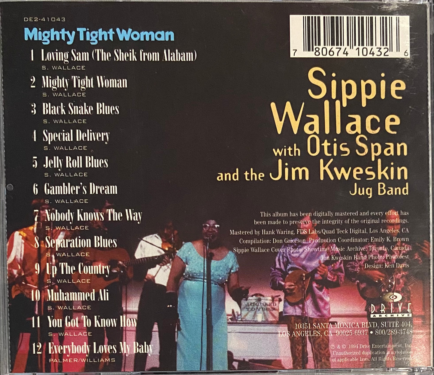 Sippie Wallace With Otis Spann And The Jim Kweskin Jug Band — Mighty Tight Woman