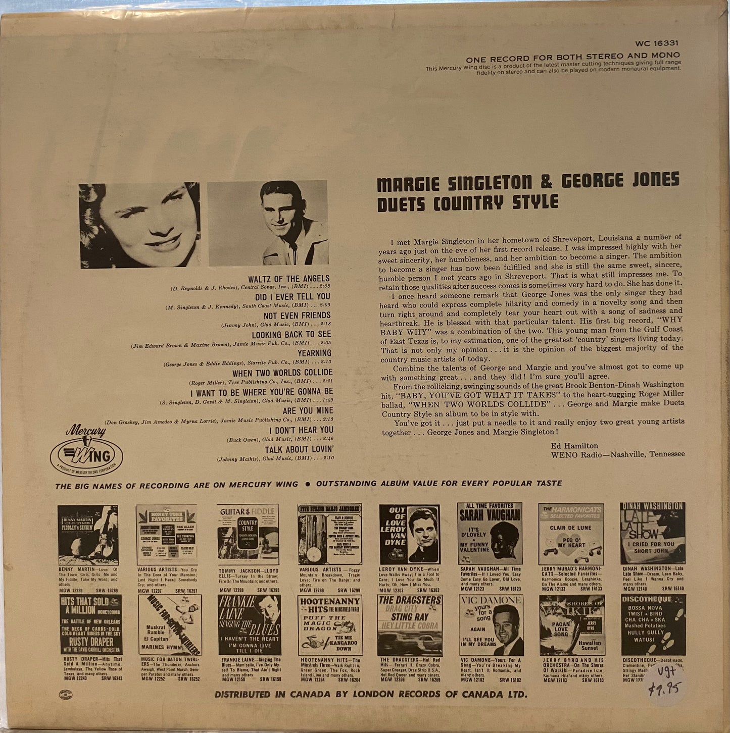 George Jones & Marge Singleton — Duets Country Style