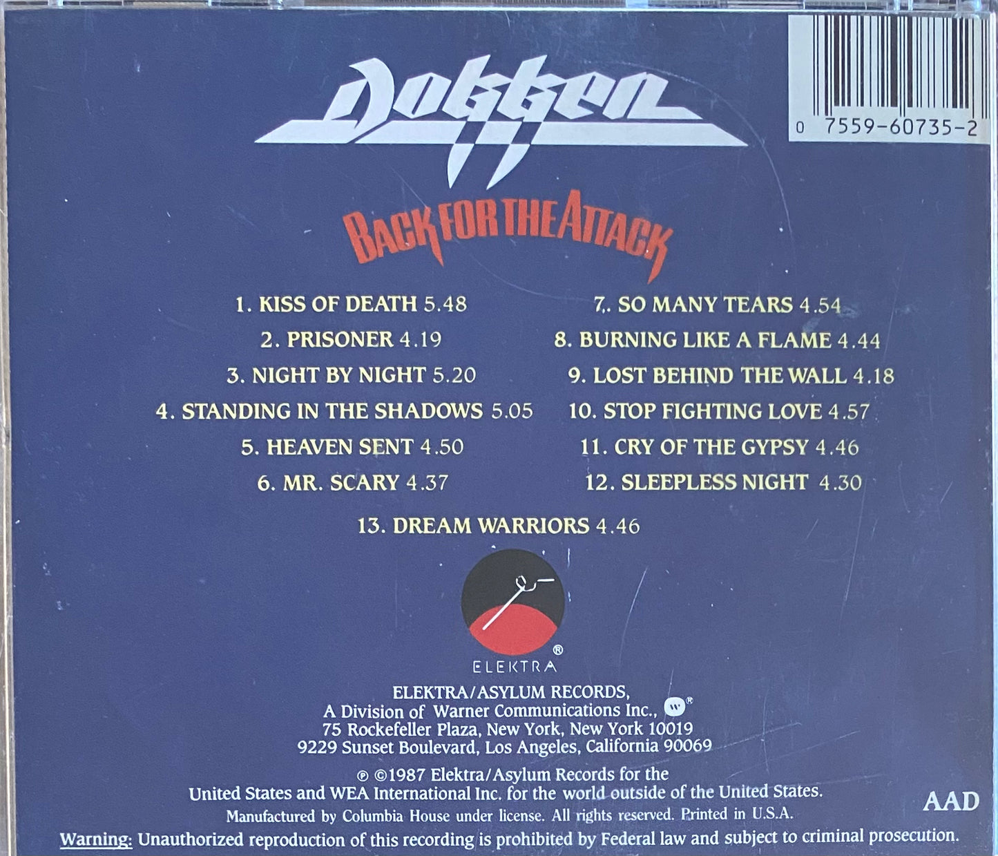 Dokken — Back For The Attack