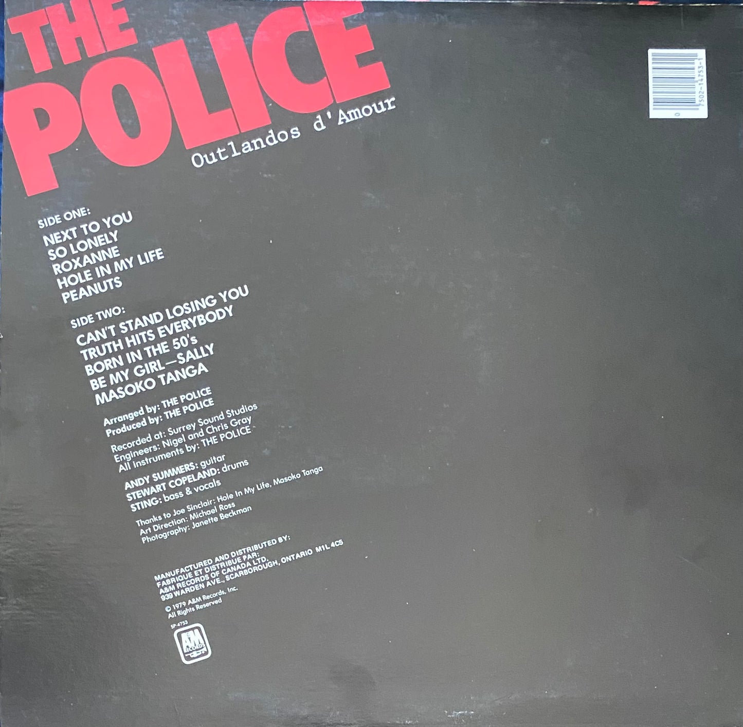 The Police — Outlandos d’Amour