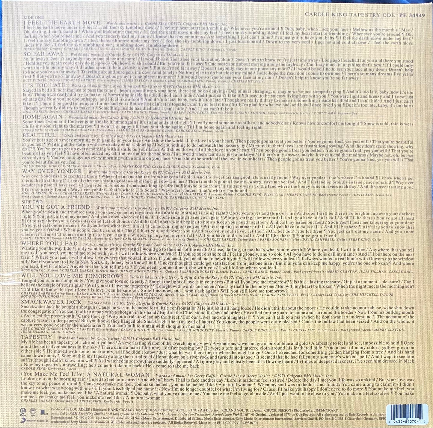Carole King — Tapestry