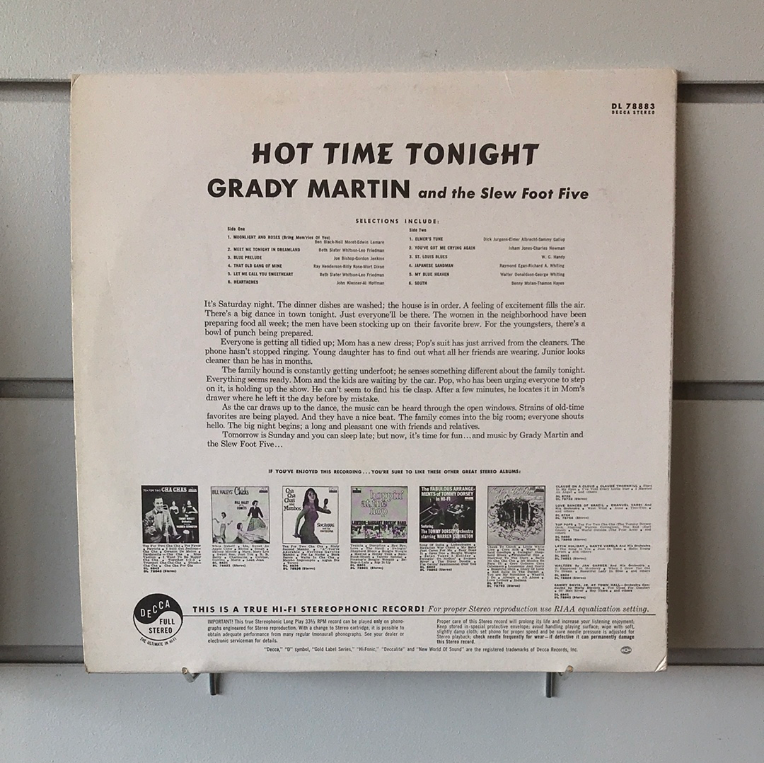- Grady Martin - Hot Time Tonight - Vinyl Record -