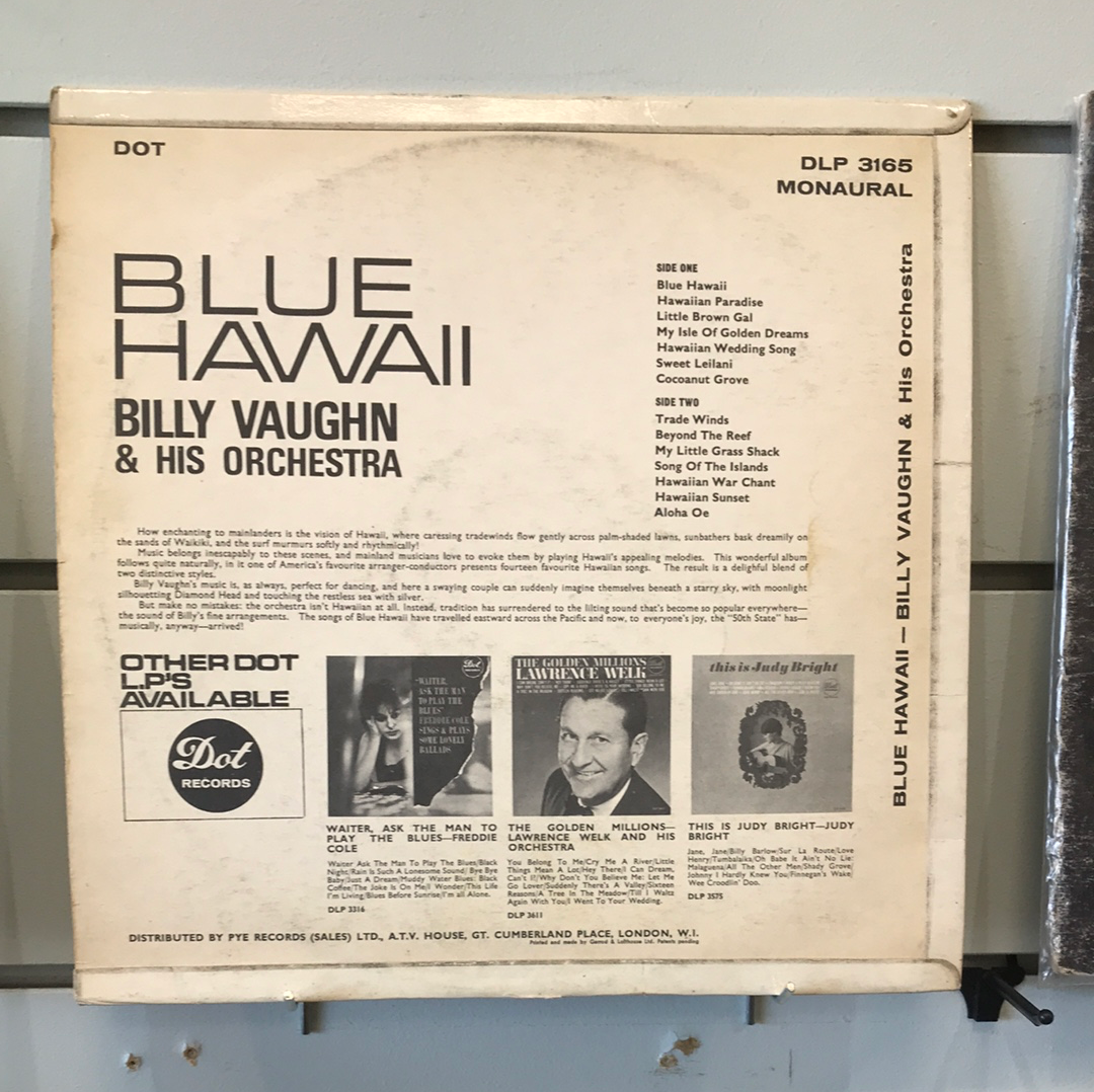 - Billy Vaughn - Blue Hawaii - Vinyl Record -