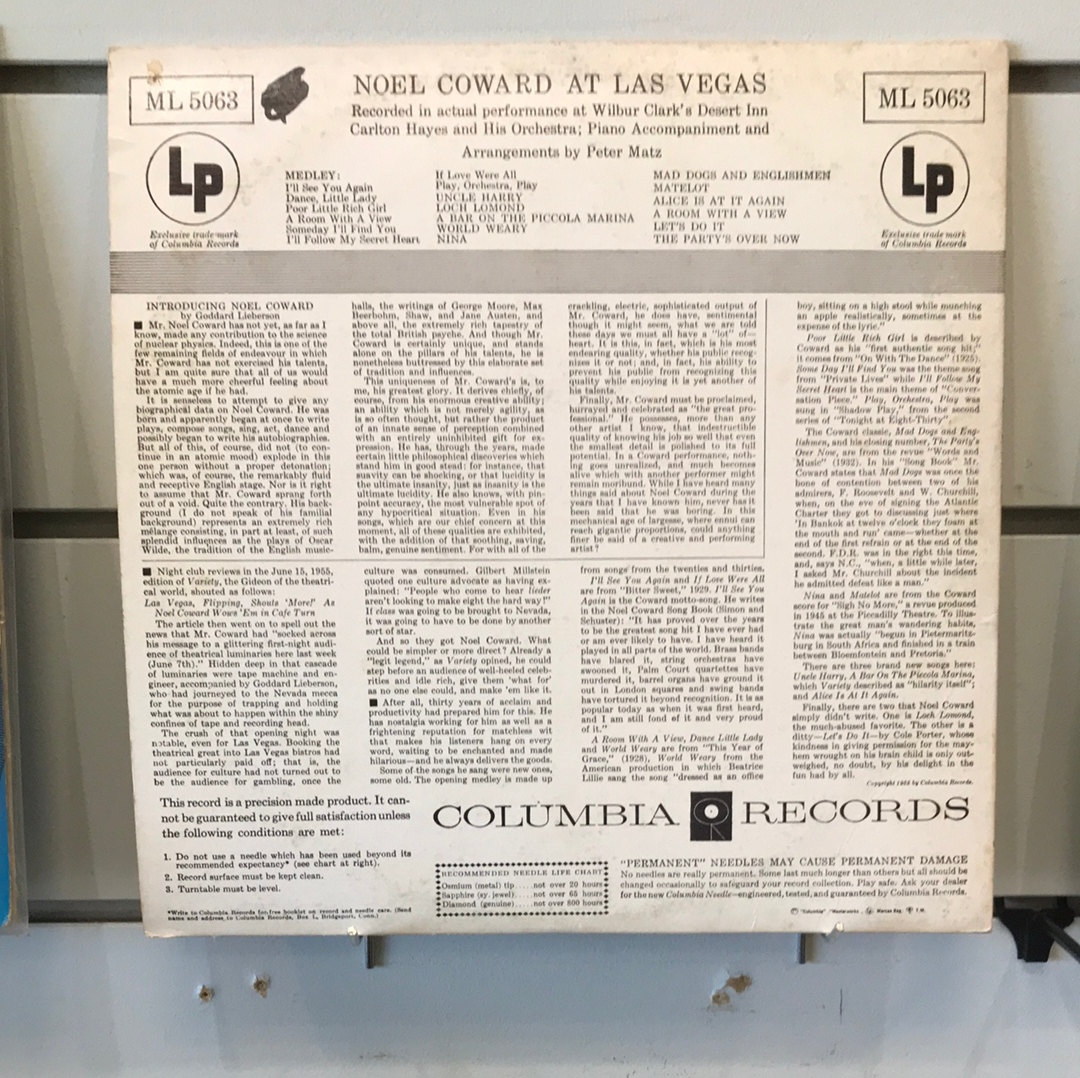 - Noel Coward - Noel Coward At Las Vegas - Vinyl Record -