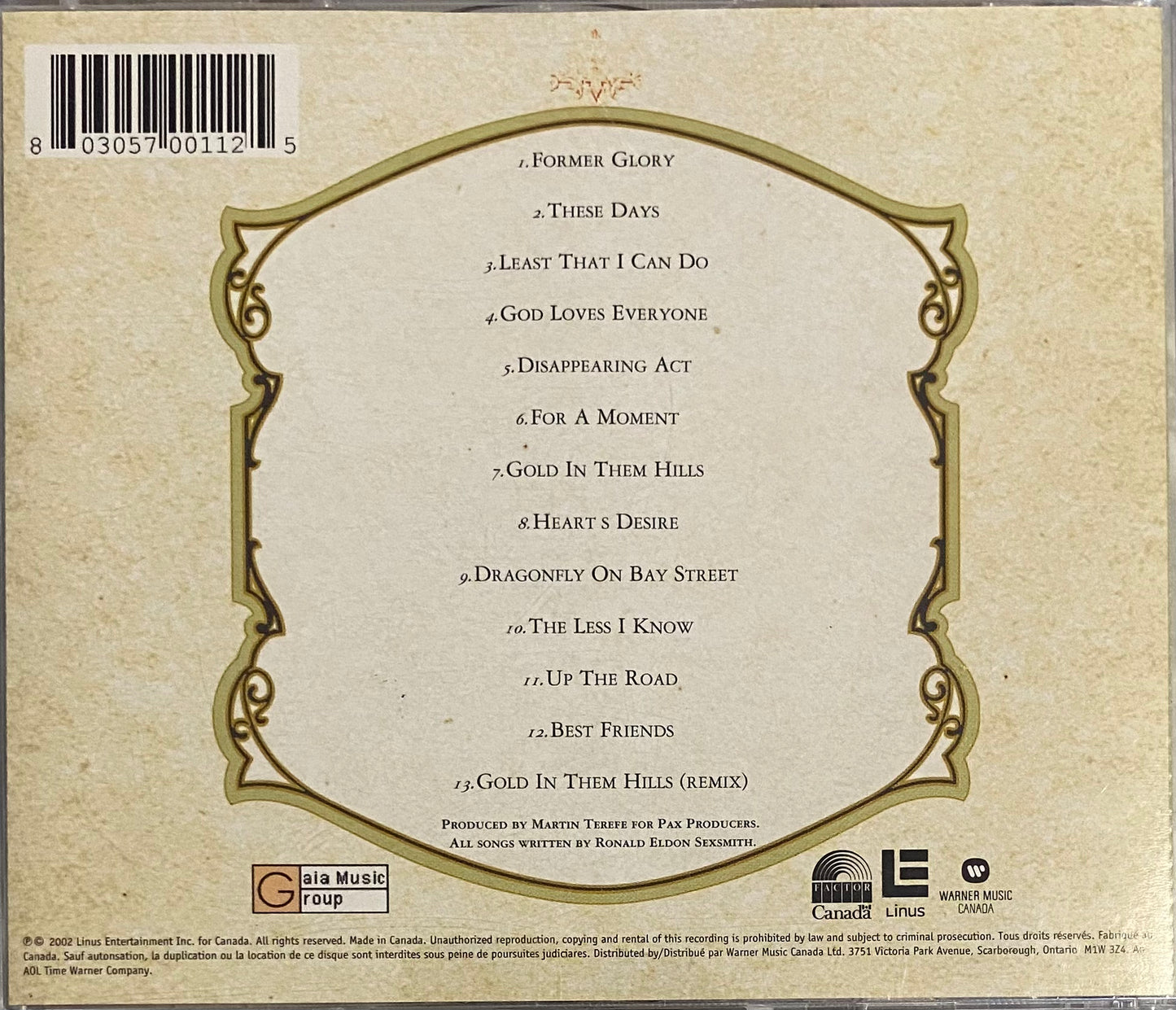 Ron Sexsmith — Cobblestone Runway