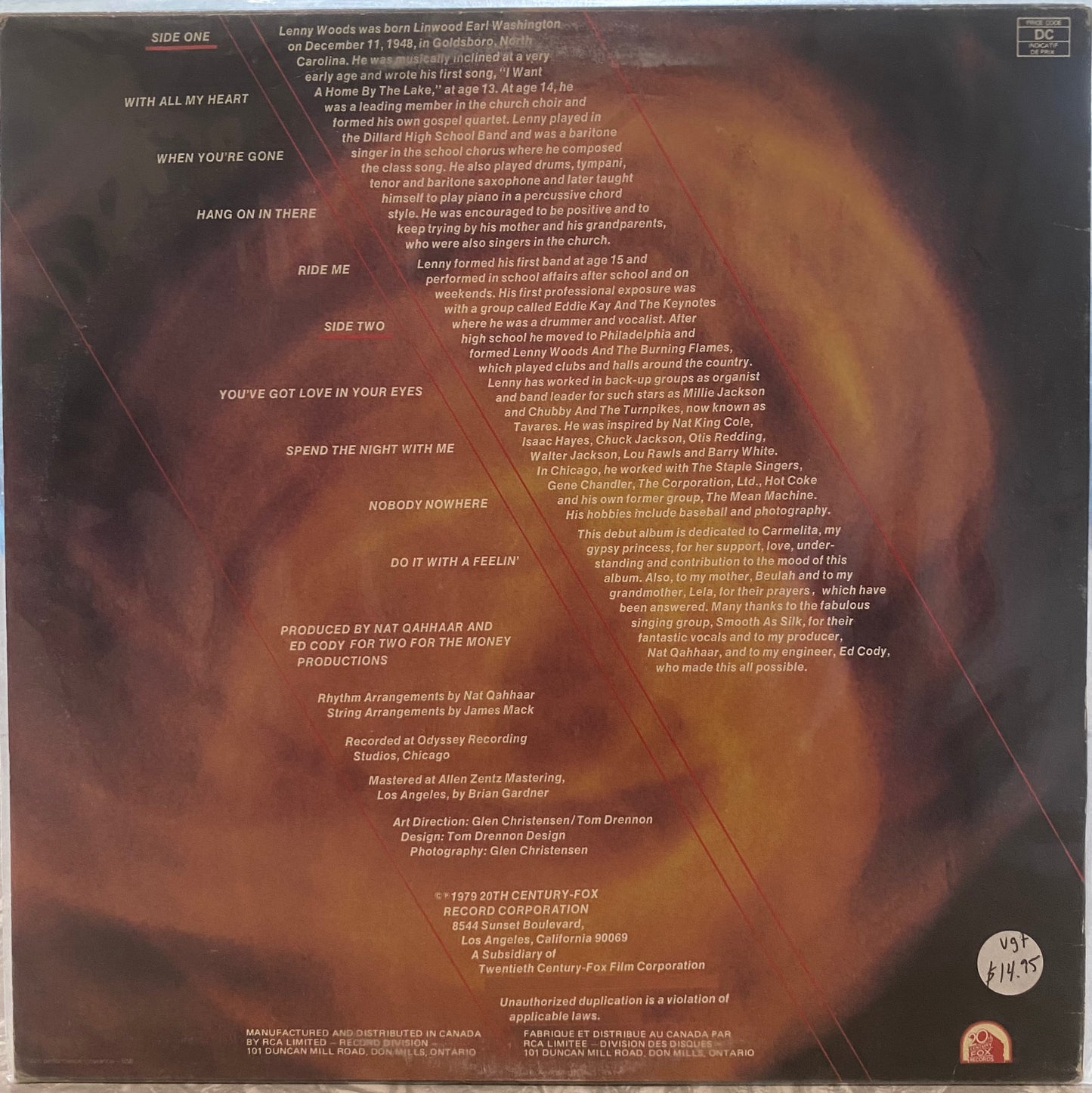 Lenny Woods — I’m Burnin’