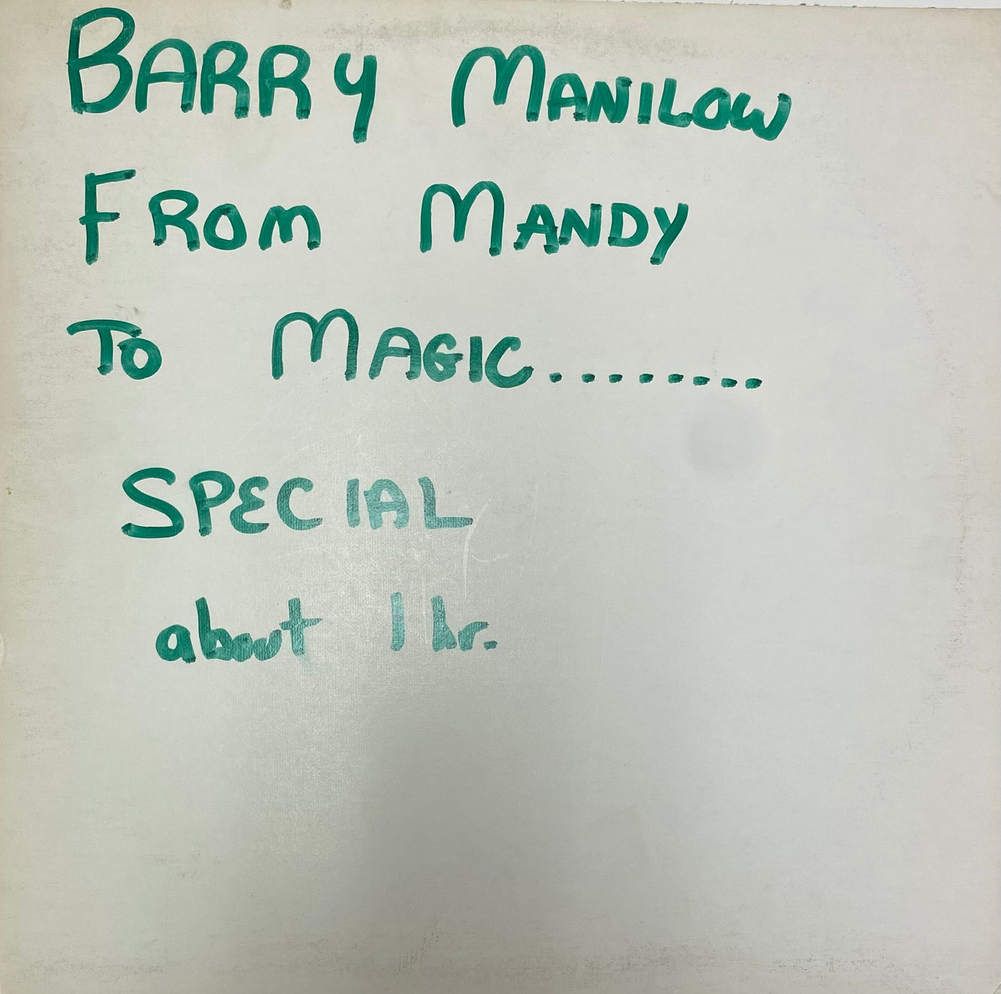Barry Manilow – Barry Manilow Story - From Mandy To Magic