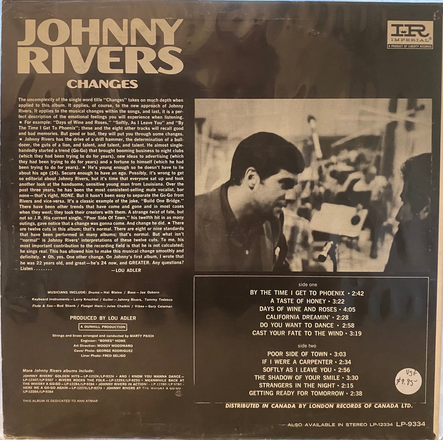 Johnny River — Changes