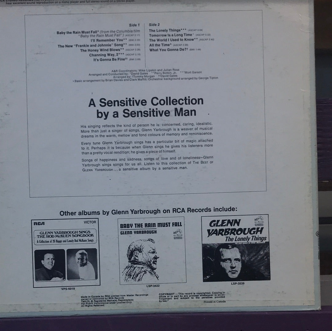 - The Best of Glenn Yarbrough - Vinyl Record -