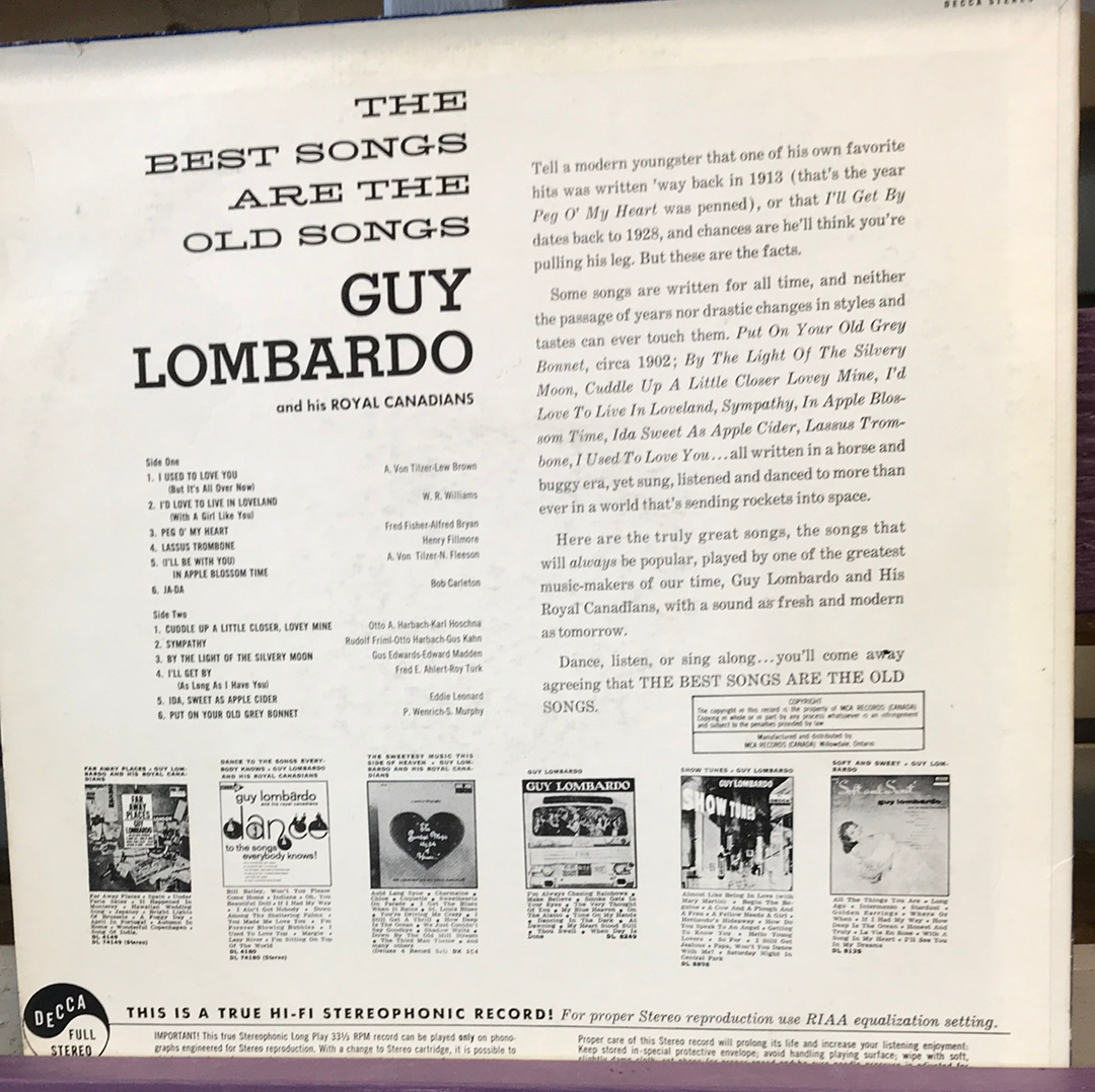 - Guy Lombardo and his Royal Canadians - Vinyl Record -
