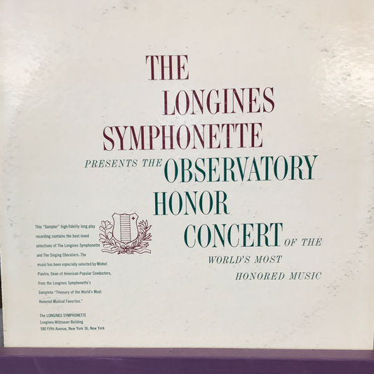 - The Observatory Honor Concert - Vinyl Record -