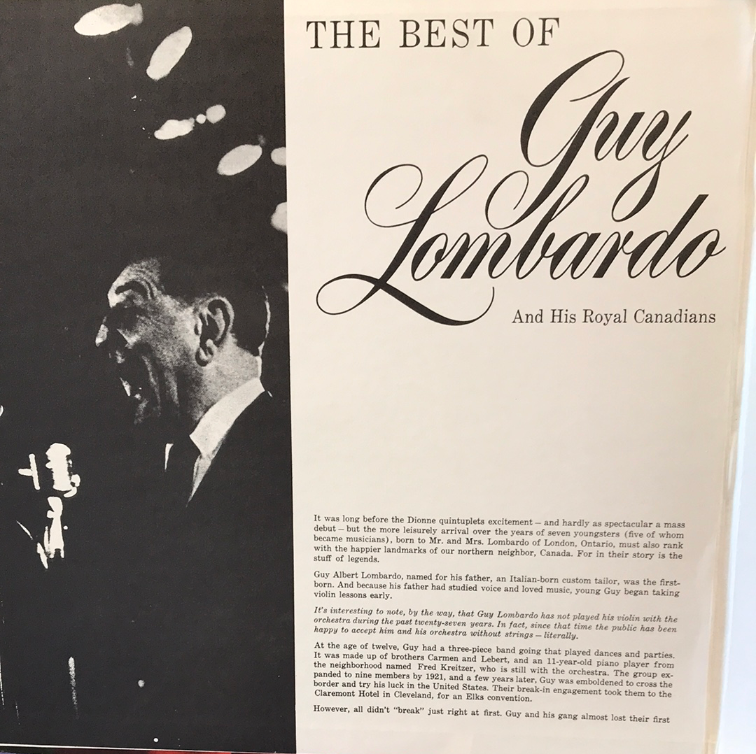 - The Best of Guy Lombardo & his Royal Canadians - Vinyl Record -