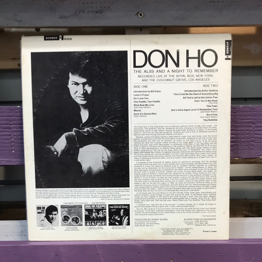 - Don Ho - East Coast/West Coast - Vinyl Record -