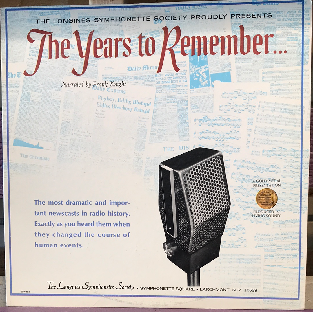 - The Years to Remember- Narrated by Frank Knight - Vinyl Record -