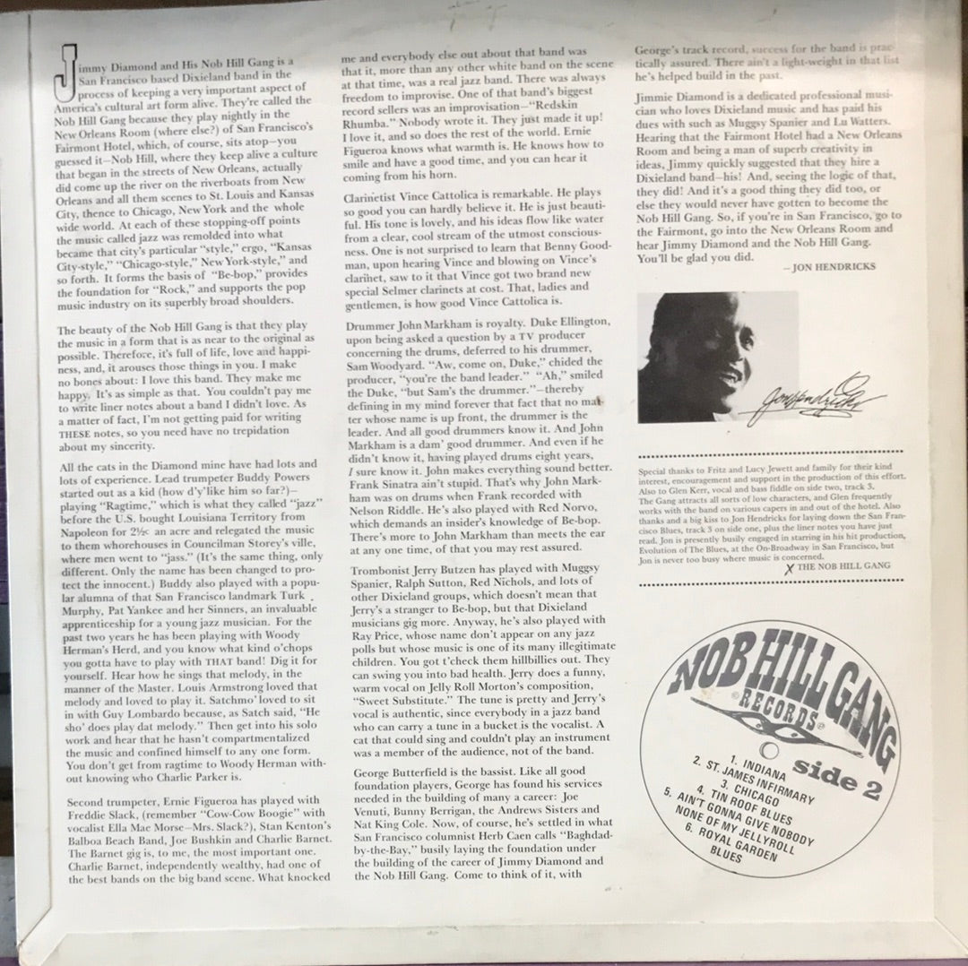 - Jimmy Diamond & the Notorious Nob Hill Gang - Vinyl Record -