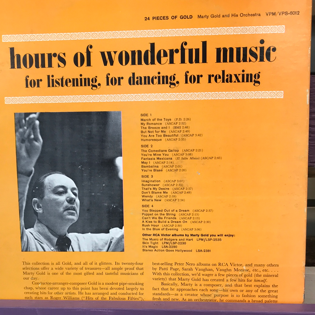 - Marty Gold & his Orchestra play 24 Pieces of Gold - Vinyl Record -