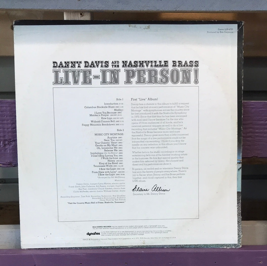 - Danny Davis & The Nashville Brass - Live In Person - Vinyl Record -