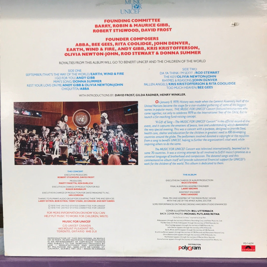 - The Music For Unicef Concert - A Gift Of Song - Vinyl Record -
