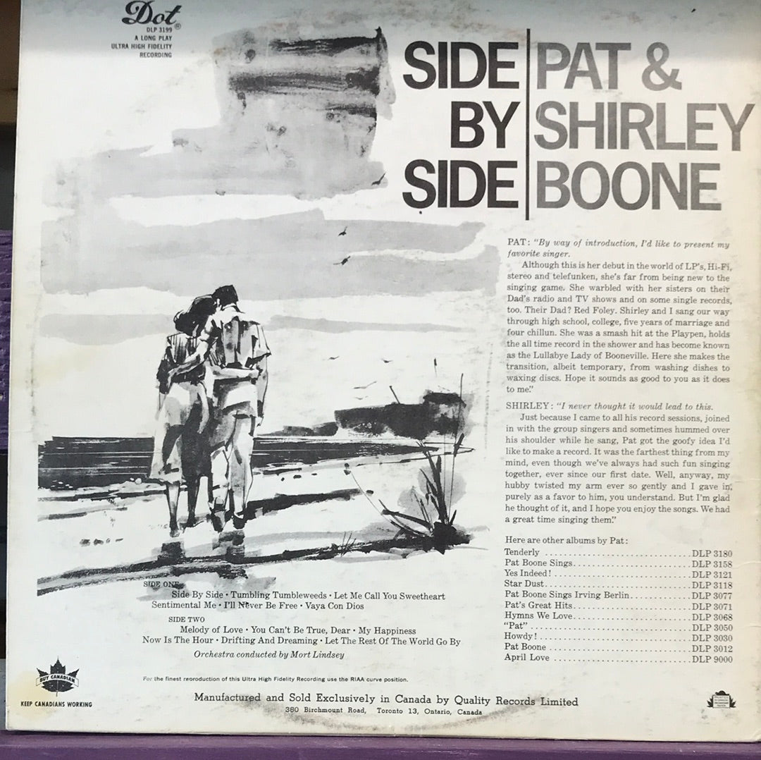 - Pat & Shirley Boone Side By Side - Vinyl Record -